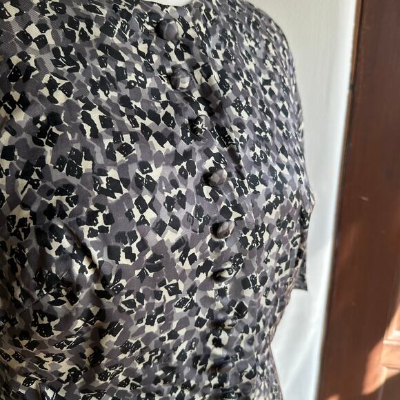 1950s Vintage | Leslie Fay Silk cocktail Set Sheath Dress & Jacket | Size 6 - Picture 6 of 13